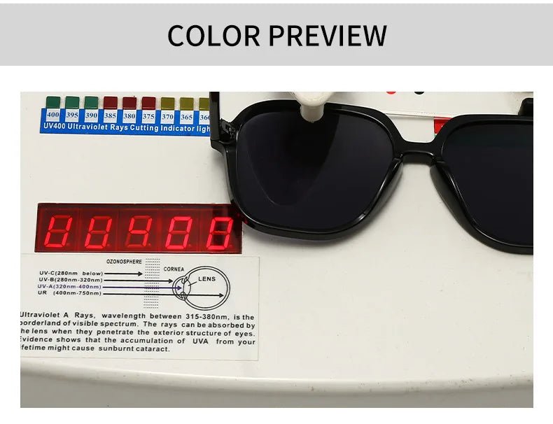 Occhiali da Sole Quadrati Minimalisti in Acetato UV400 | Glow - Glow