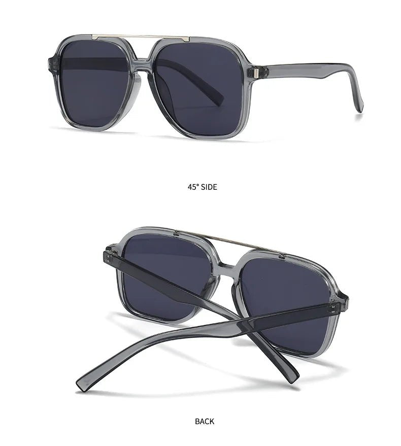 Occhiali da Sole Quadrati Minimalisti in Acetato UV400 | Glow - Glow