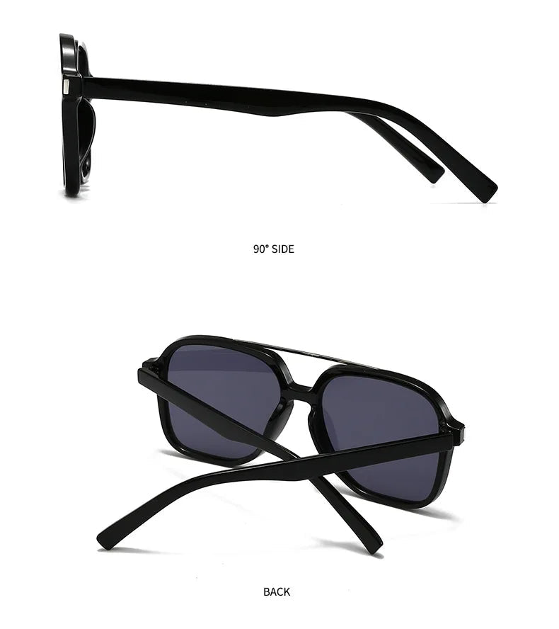 Occhiali da Sole Quadrati Minimalisti in Acetato UV400 | Glow - Glow