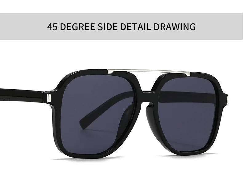 Occhiali da Sole Quadrati Minimalisti in Acetato UV400 | Glow - Glow