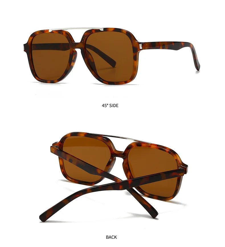 Occhiali da Sole Quadrati Minimalisti in Acetato UV400 | Glow - Glow