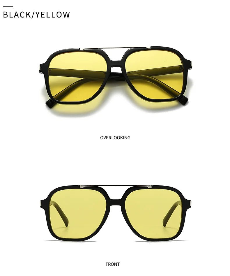 Occhiali da Sole Quadrati Minimalisti in Acetato UV400 | Glow - Glow