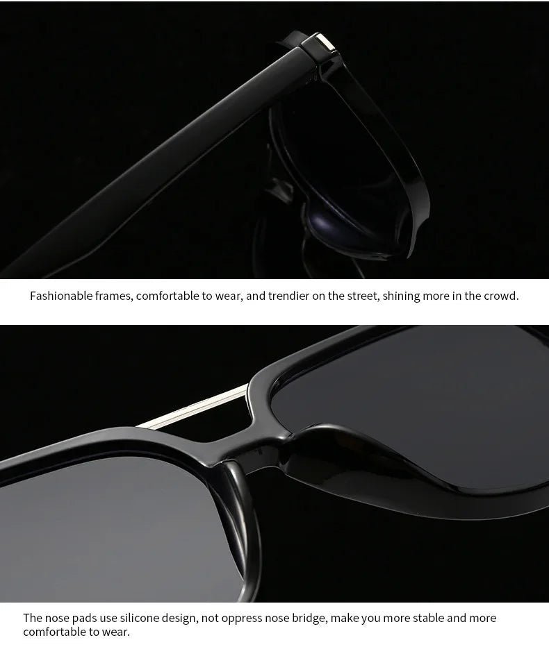 Occhiali da Sole Quadrati Minimalisti in Acetato UV400 | Glow - Glow
