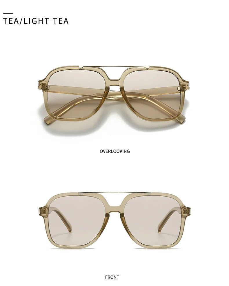 Occhiali da Sole Quadrati Minimalisti in Acetato UV400 | Glow - Glow