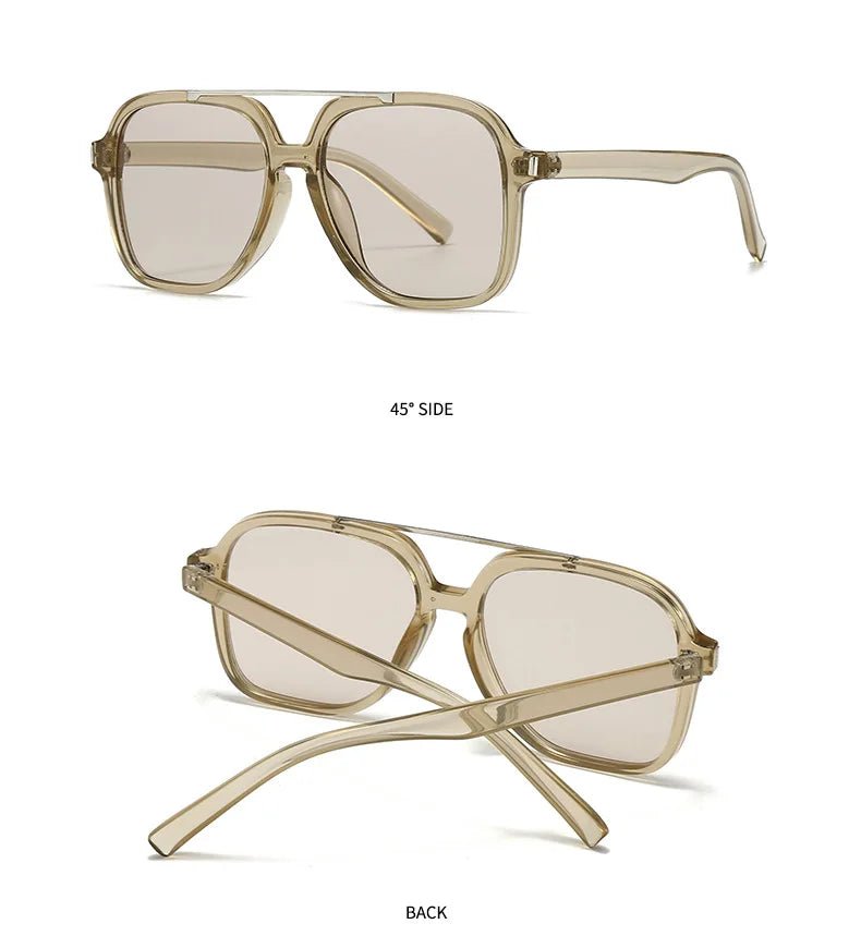 Occhiali da Sole Quadrati Minimalisti in Acetato UV400 | Glow - Glow