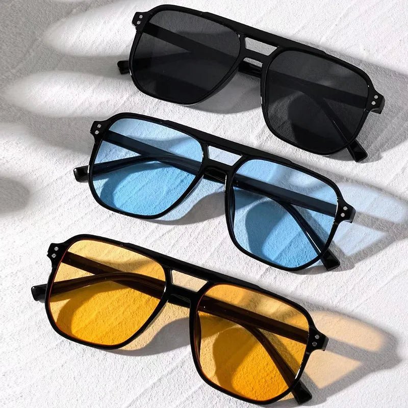 Occhiali da Sole Quadrati Retrò in Acetato UV400 | Glow - Glow