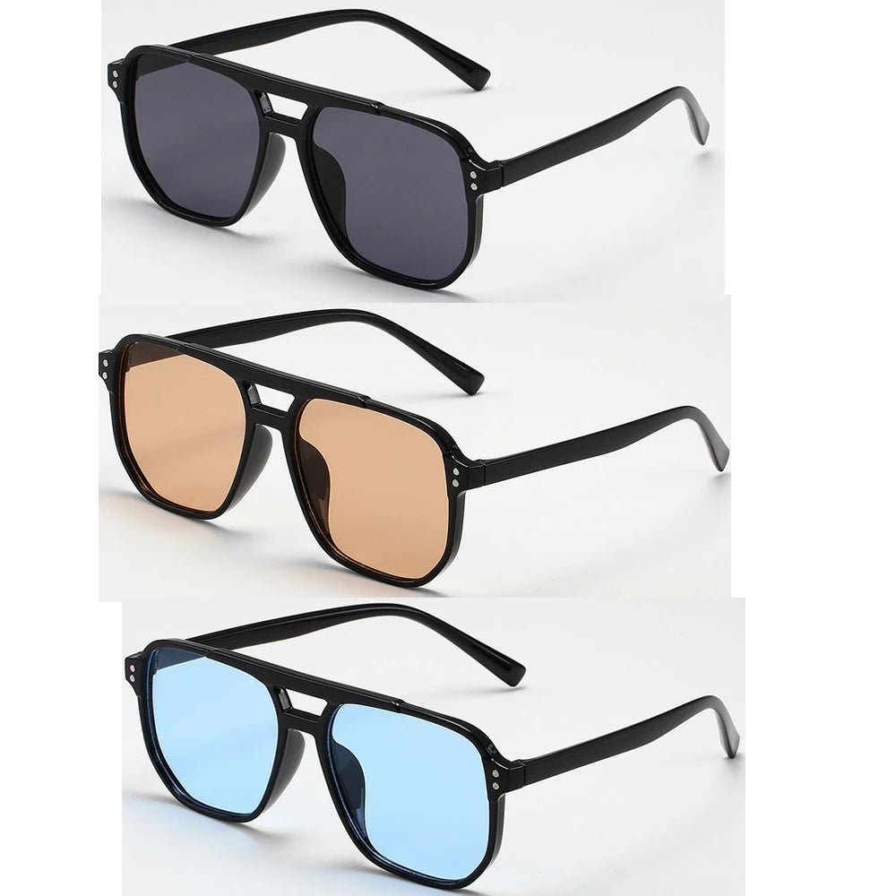 Occhiali da Sole Quadrati Retrò in Acetato UV400 | Glow - Glow