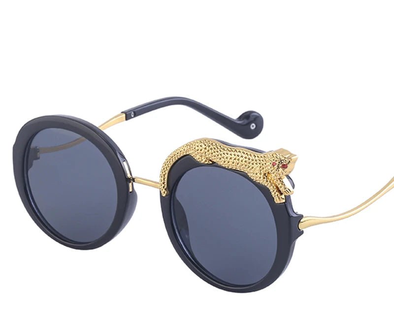 Occhiali da Sole Rotondi Steampunk in Metallo UV400 | Glow - Glow