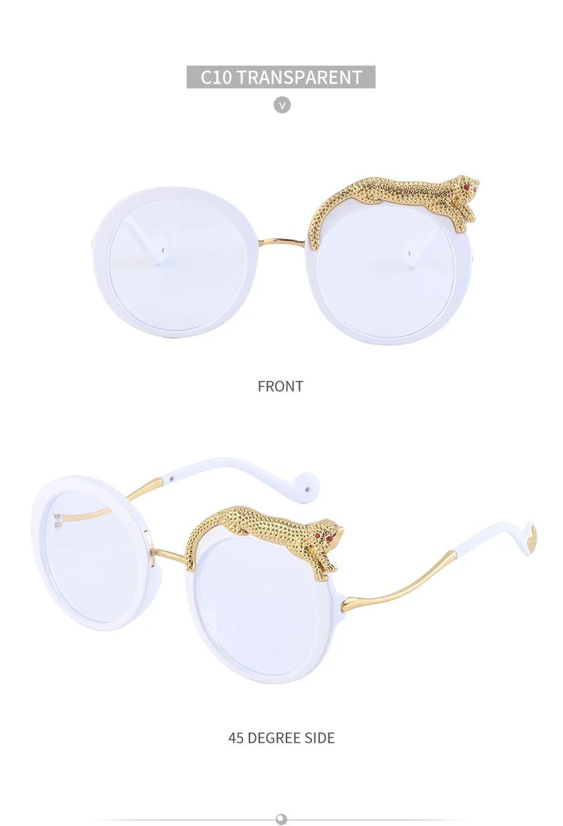 Occhiali da Sole Rotondi Steampunk in Metallo UV400 | Glow - Glow