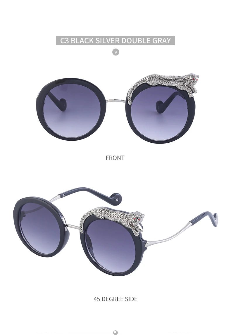 Occhiali da Sole Rotondi Steampunk in Metallo UV400 | Glow - Glow