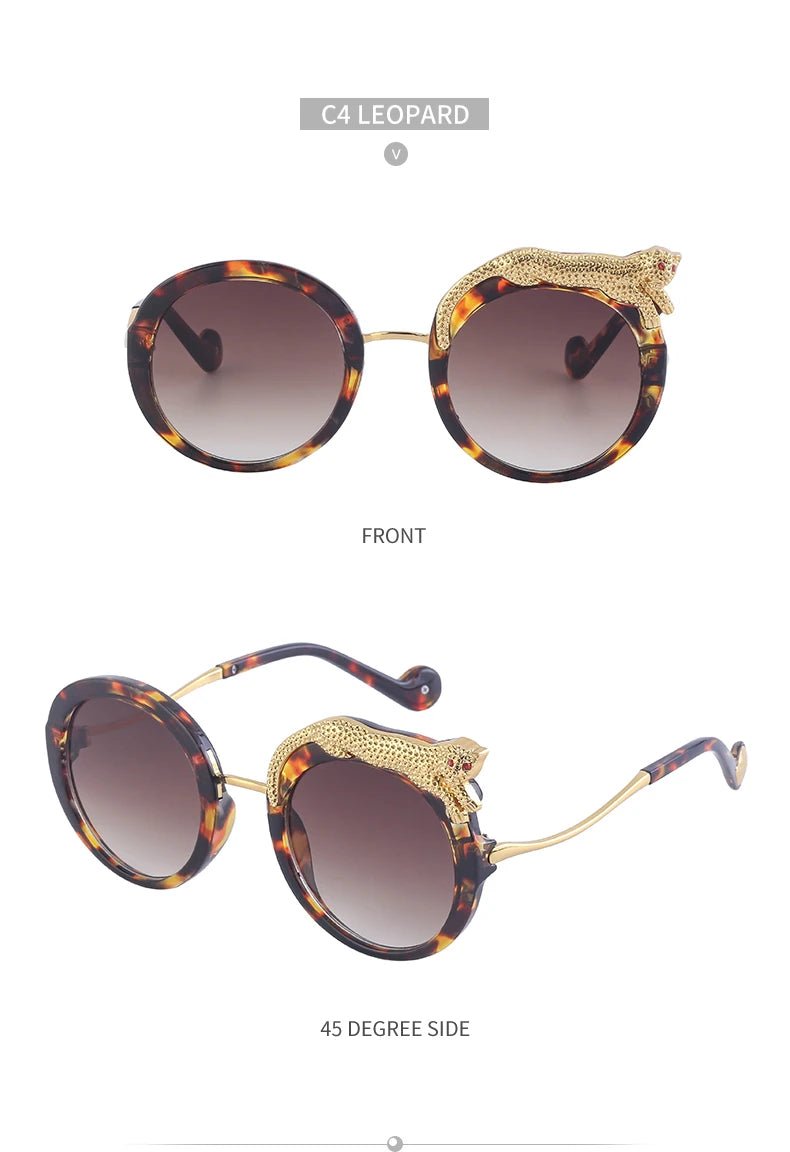 Occhiali da Sole Rotondi Steampunk in Metallo UV400 | Glow - Glow