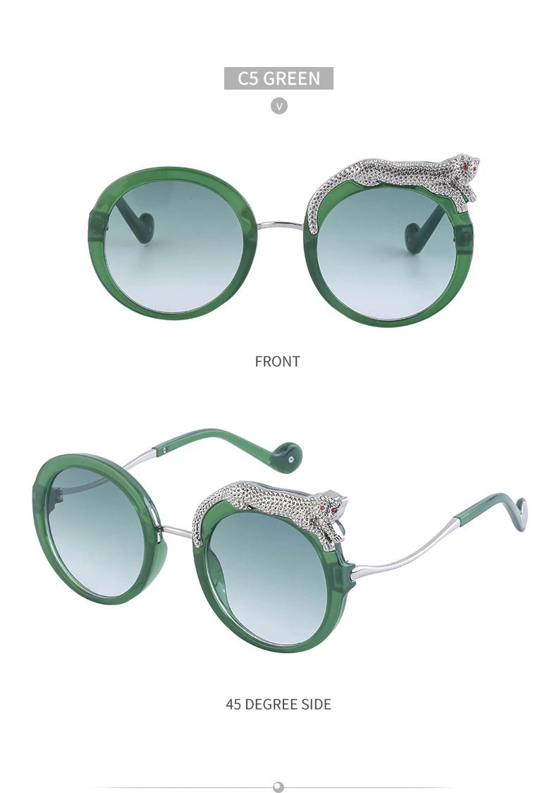 Occhiali da Sole Rotondi Steampunk in Metallo UV400 | Glow - Glow