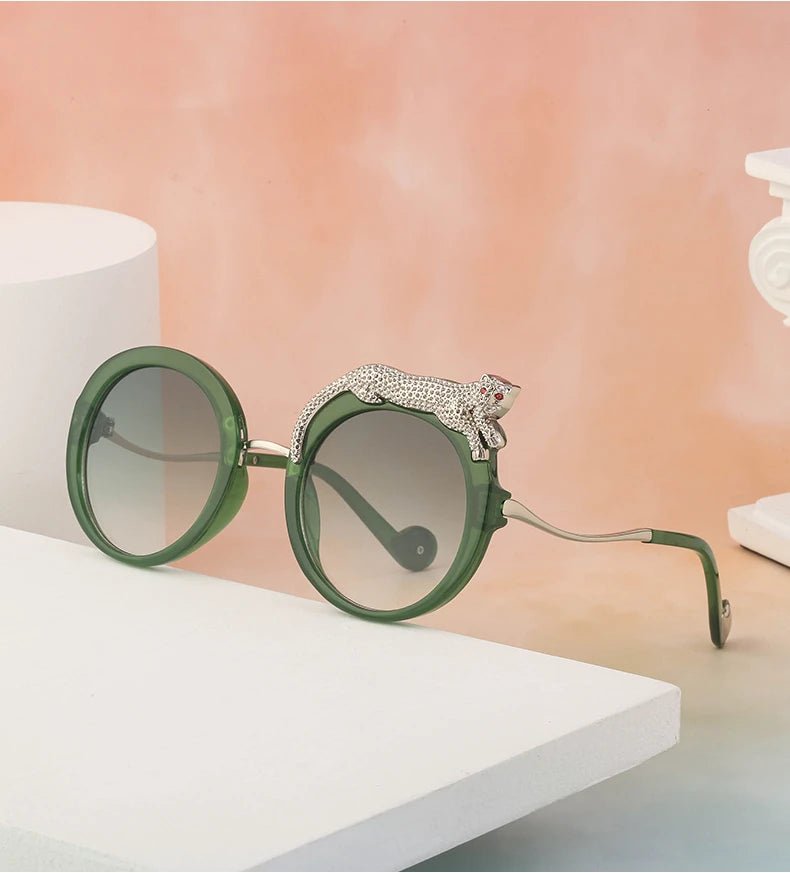 Occhiali da Sole Rotondi Steampunk in Metallo UV400 | Glow - Glow