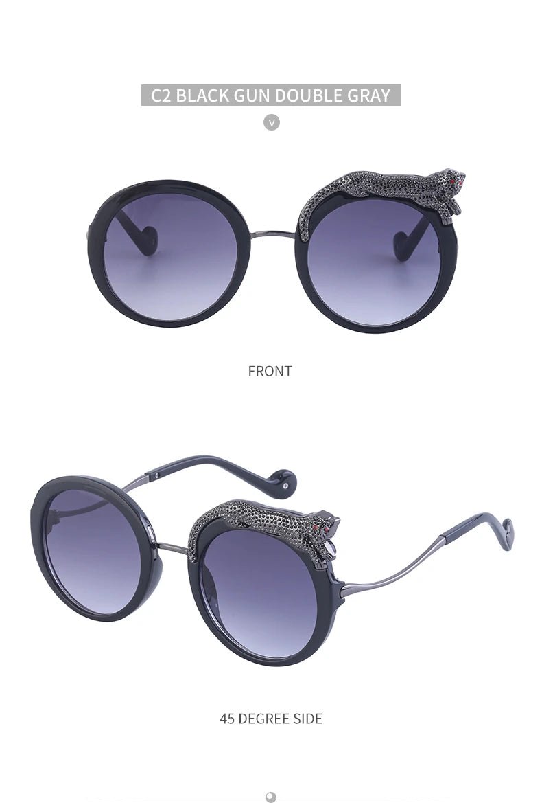 Occhiali da Sole Rotondi Steampunk in Metallo UV400 | Glow - Glow