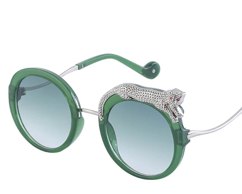 Occhiali da Sole Rotondi Steampunk in Metallo UV400 | Glow - Glow