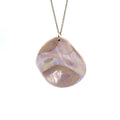 Perla | Handcrafted pearl - pink ceramic necklace - Glow