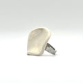 Perla | Handcrafted pearl - white ceramic ring - Glow