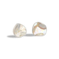 Perla | Handcrafted pearl - white ceramic stud earrings - Glow