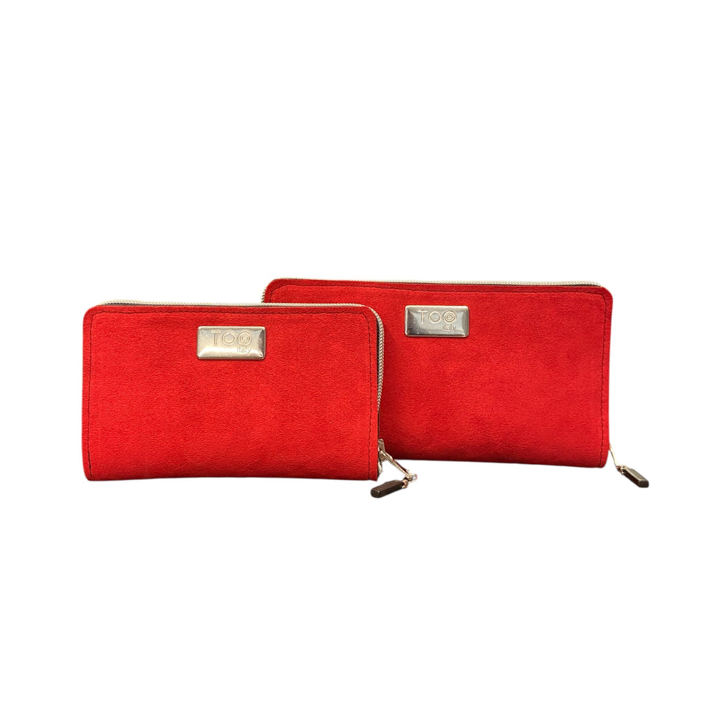 Portafoglio Mini in Alcantara Rossa - Glow