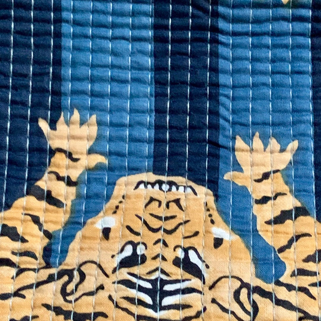 Roary Pouches 🐾 Tigers on Blue - Glow