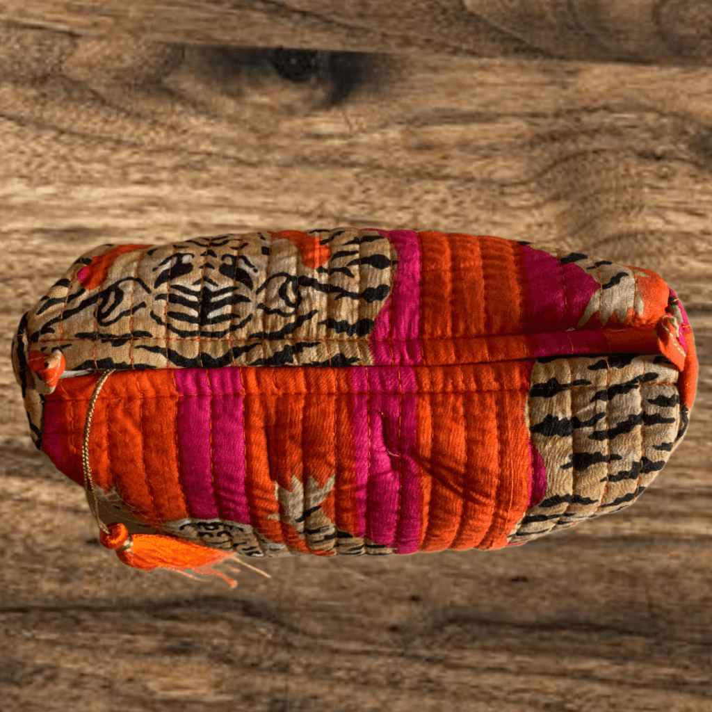 Roary Pouches 🐾 Tigers on Orange - Glow