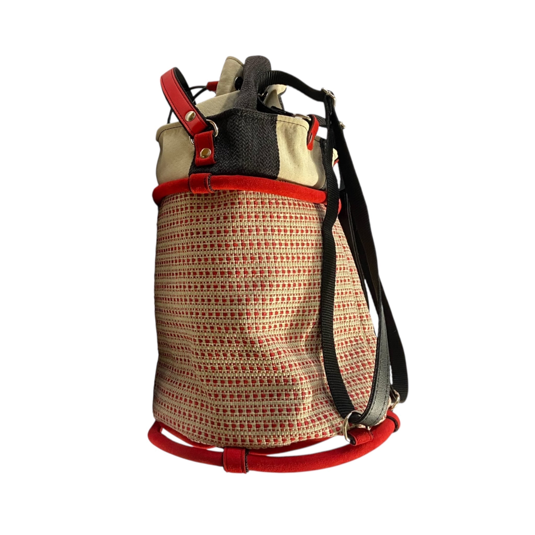 Secchiello Zaino Tweed Rosso - Glow