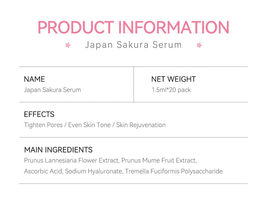 Siero Viso Sakura Sbiancante Anti - Invecchiamento | Glow - Glow