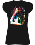 T-shirt Amy Winehouse Donna Bio - The Legend Made in Italy - Glow