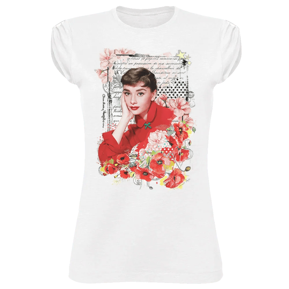 T-shirt Audrey Floral 100% Cotone Bio - STREET STYLE - Glow