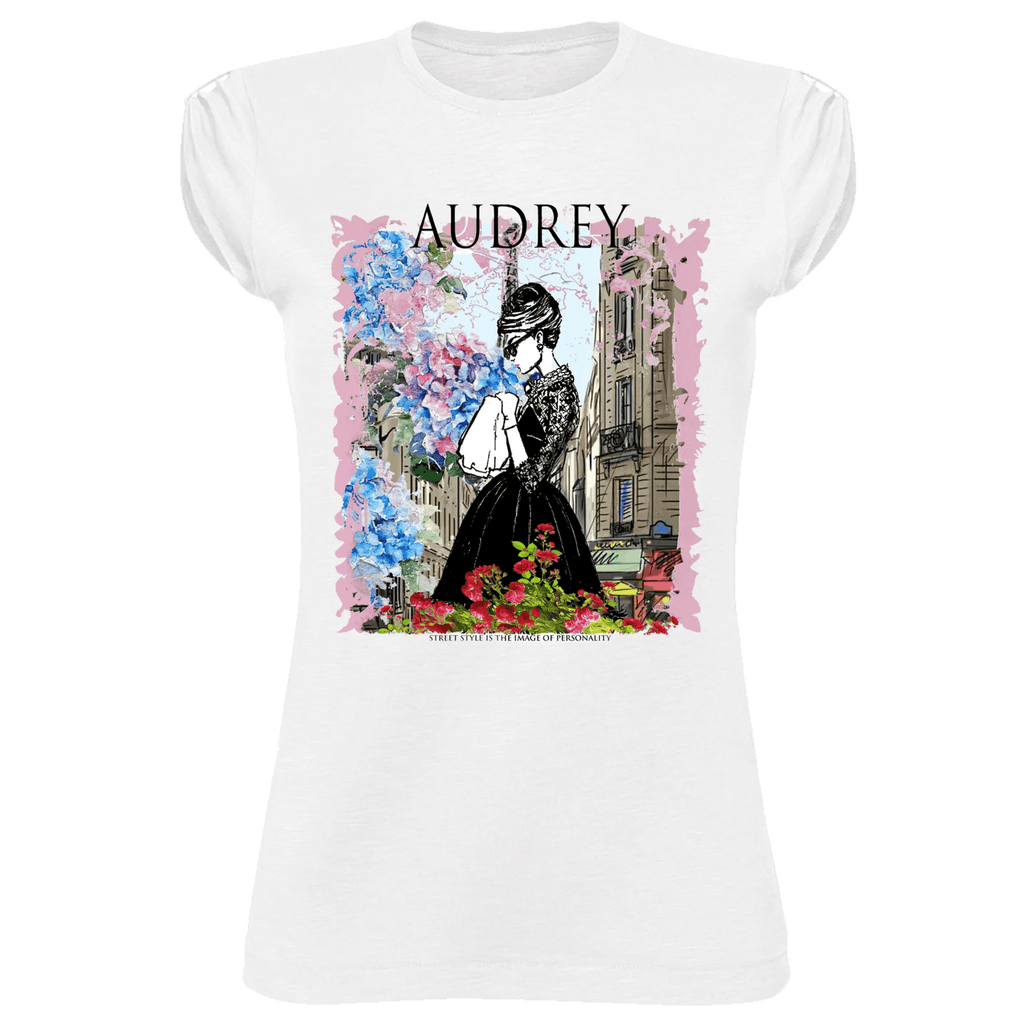 T-shirt Audrey Hepburn Donna Slub - Cotone Bio - Glow