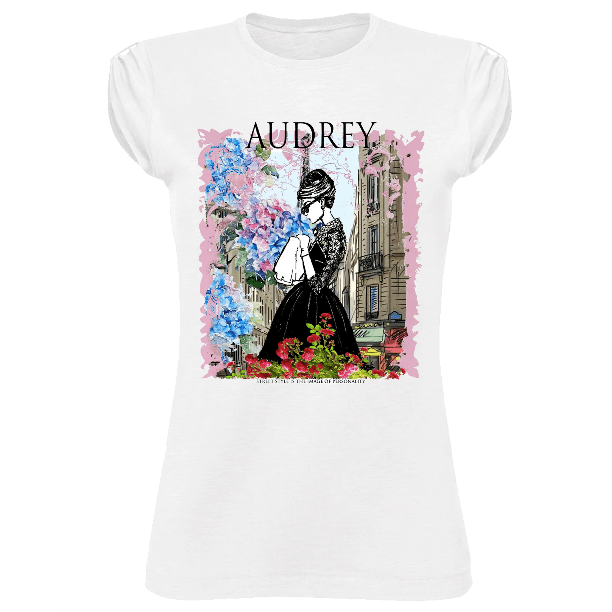 T-shirt Audrey Hepburn Donna Slub - Cotone Bio - Glow