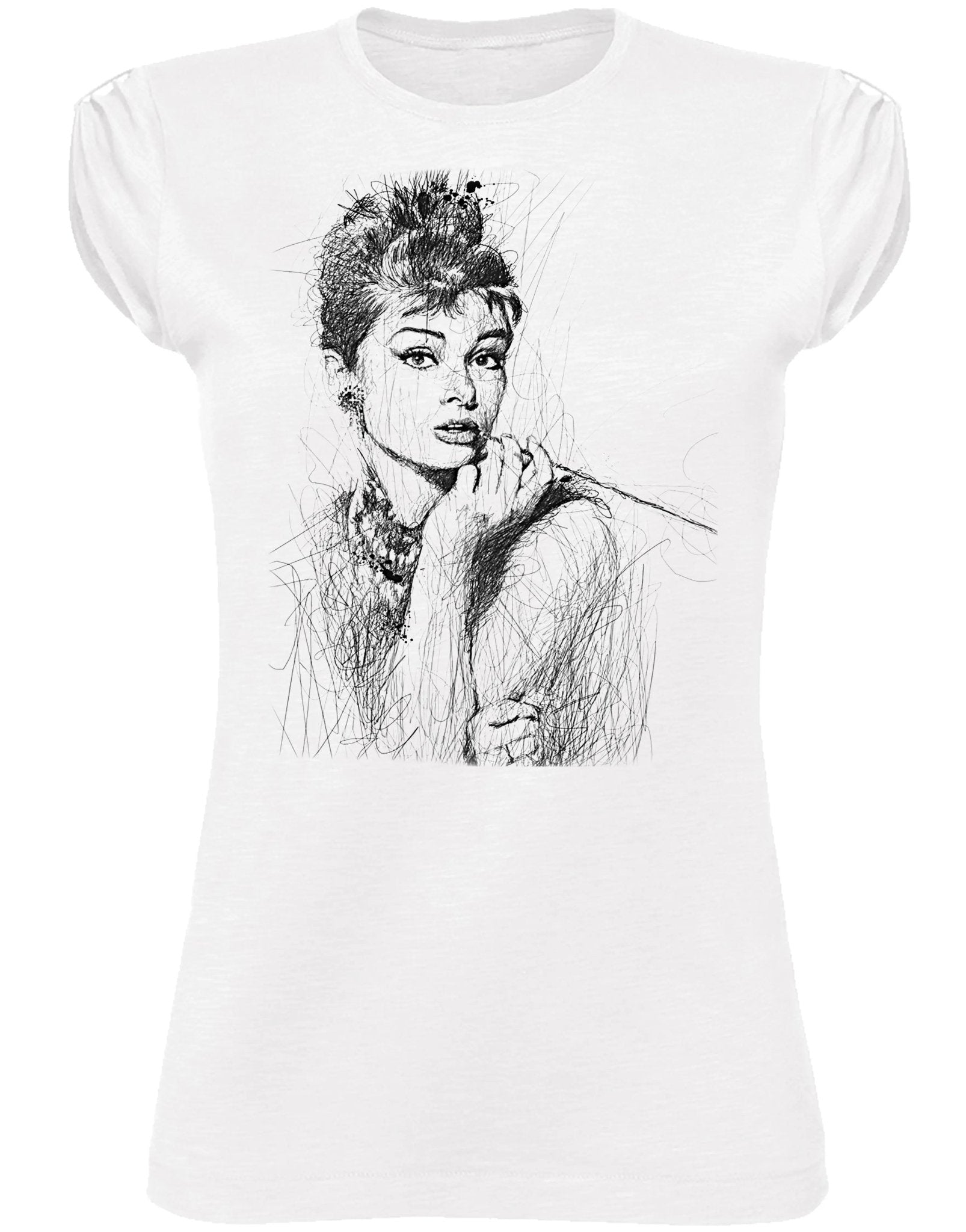 T-shirt Audrey Hepburn Stilizzata — STREET STYLE - Glow