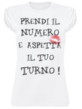 T-shirt Donna Slub Cotone Bio 'Prendi il Numero' - Glow