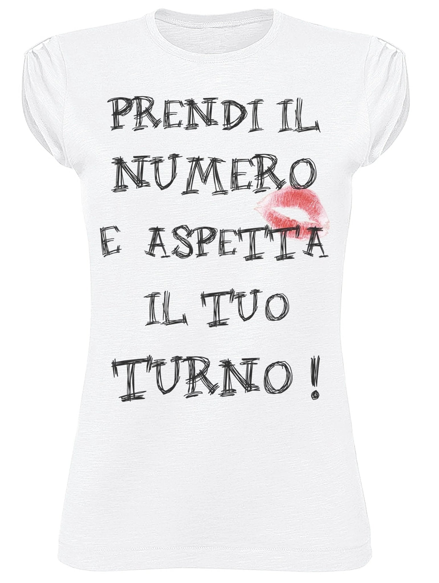 T-shirt Donna Slub Cotone Bio 'Prendi il Numero' - Glow