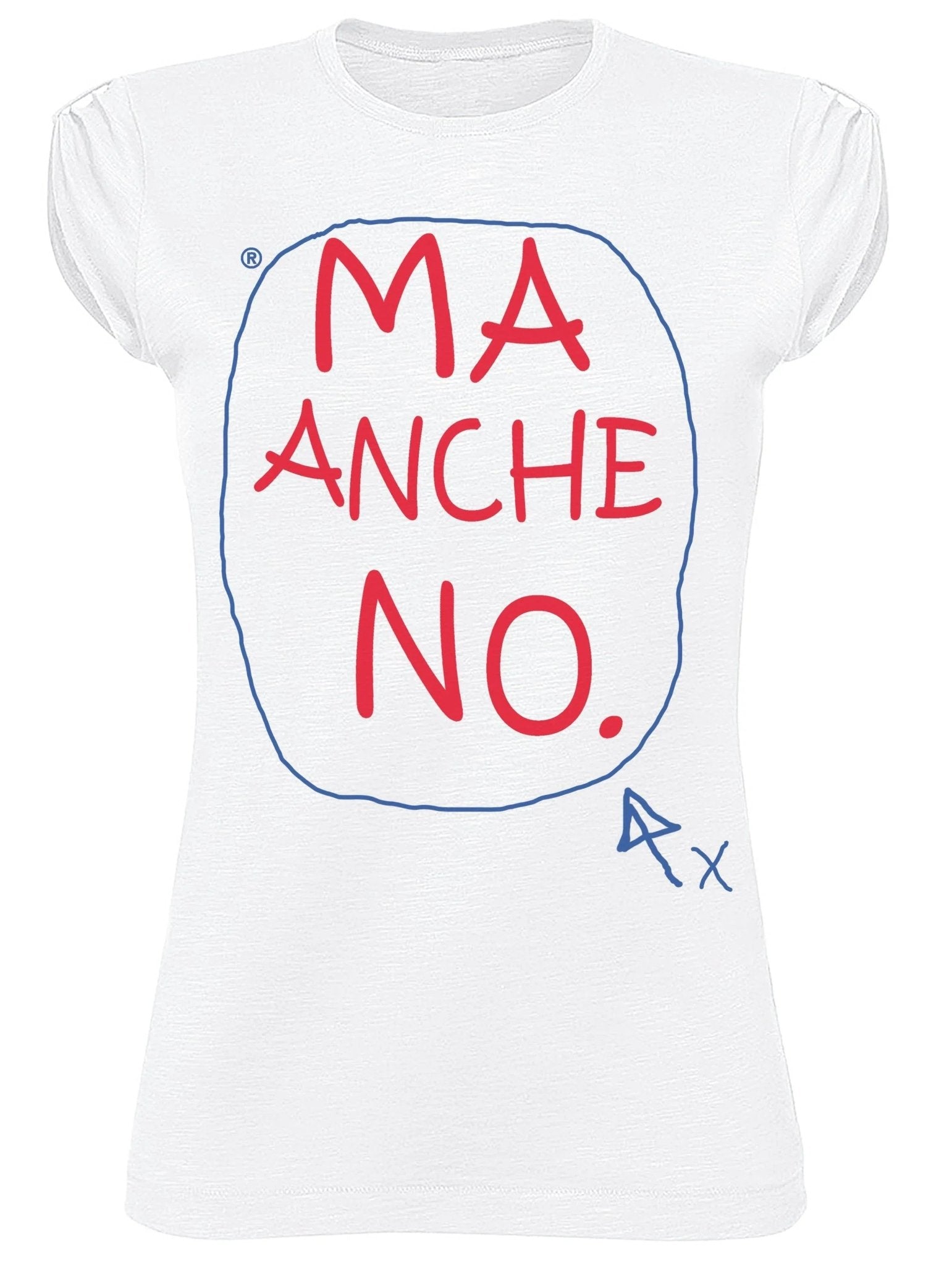 T-shirt Donna Slub 'Ma Anche NO' - 100% Cotone Bio - Glow