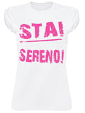 T-shirt Donna Slub "Stai Sereno" 100% Cotone Eco - Glow
