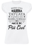 T-shirt Donna Sono Una Mamma Tatuata - Cotone Bio - Glow