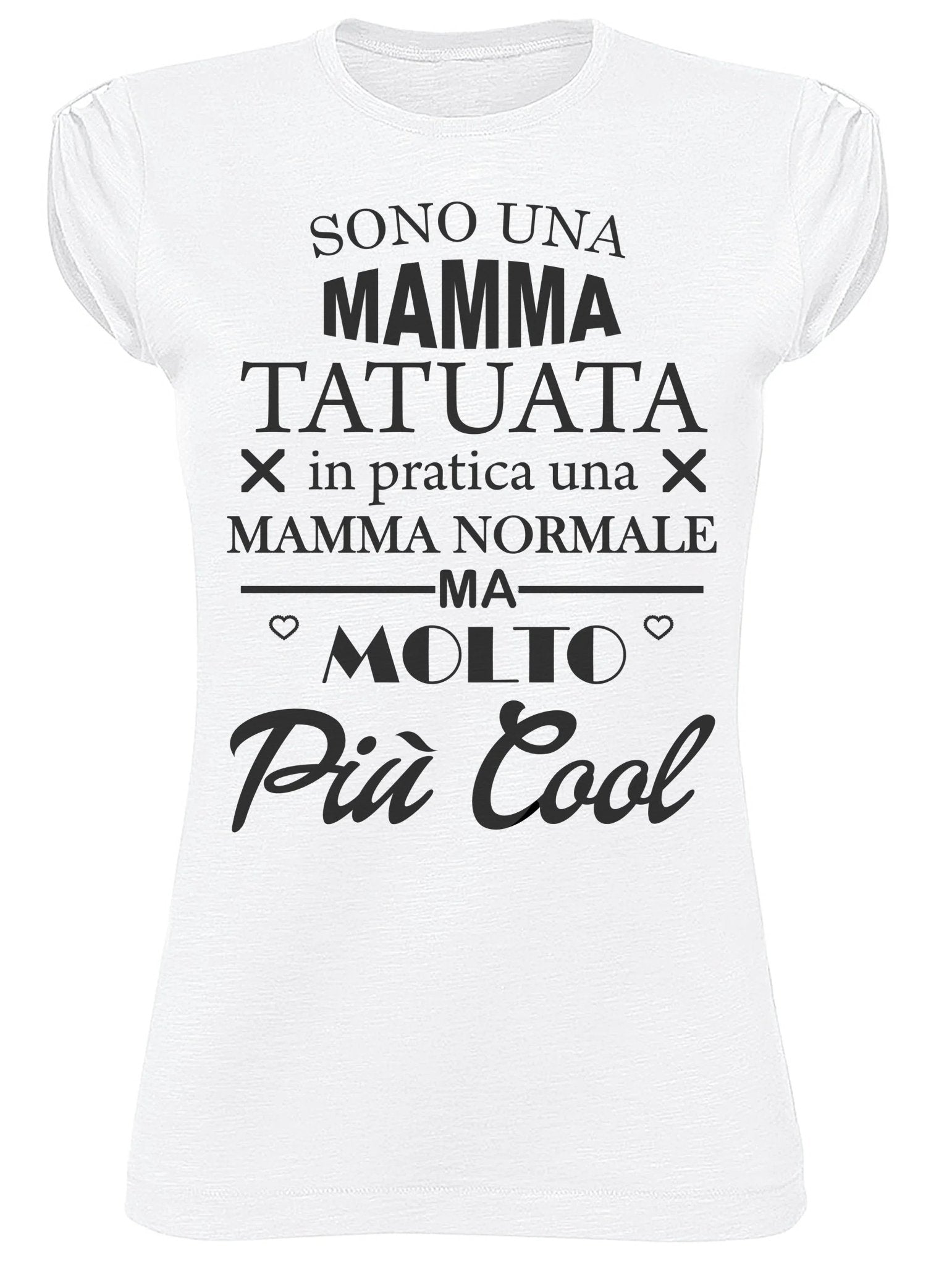 T-shirt Donna Sono Una Mamma Tatuata - Cotone Bio - Glow