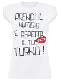 T-shirt Donna Street Style 'Prendi il Numero' - Cotone Bio - Glow