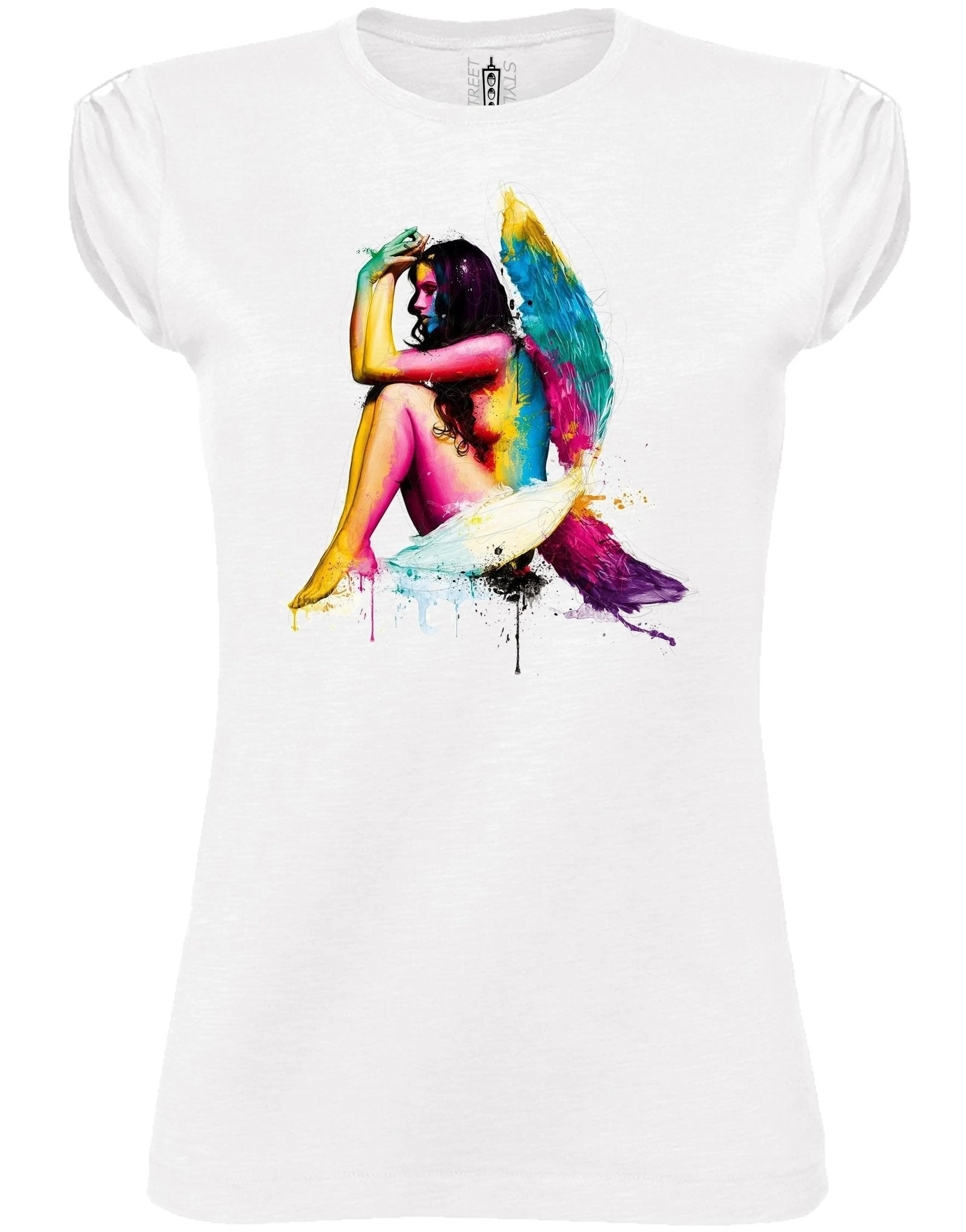 T-shirt Donna Urban Slub 'The Legend' 100% Cotone Fiammato - Glow