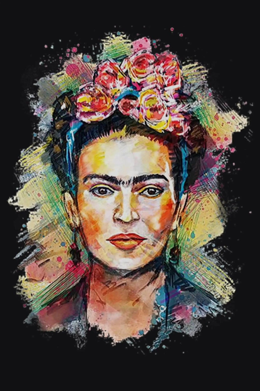 T-shirt Frida Kahlo Donna Bio - Cotone Organico 100% Made in Italy - Glow