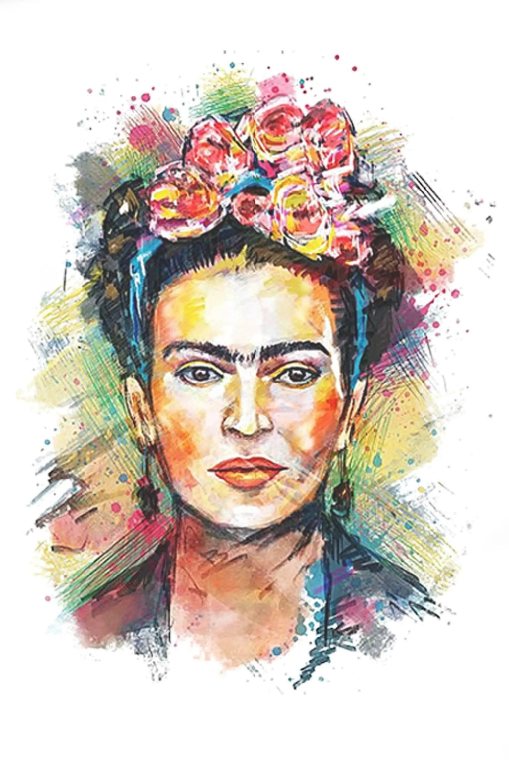 T-shirt Frida Kahlo Donna Bio - Cotone Organico 100% Made in Italy - Glow