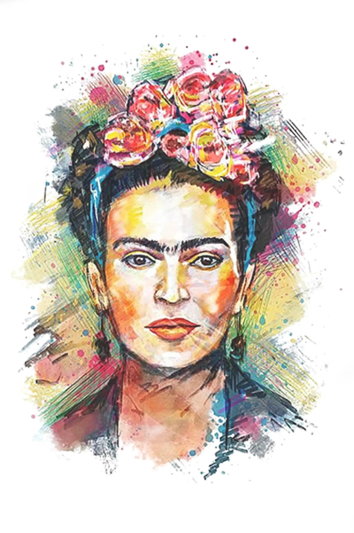 T-shirt Frida Kahlo Donna Bio - Cotone Organico 100% Made in Italy - Glow